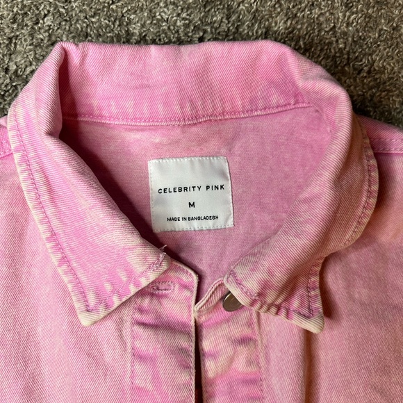 Celebrity Pink Light Pink Denim Shirt - Picture 2 of 5